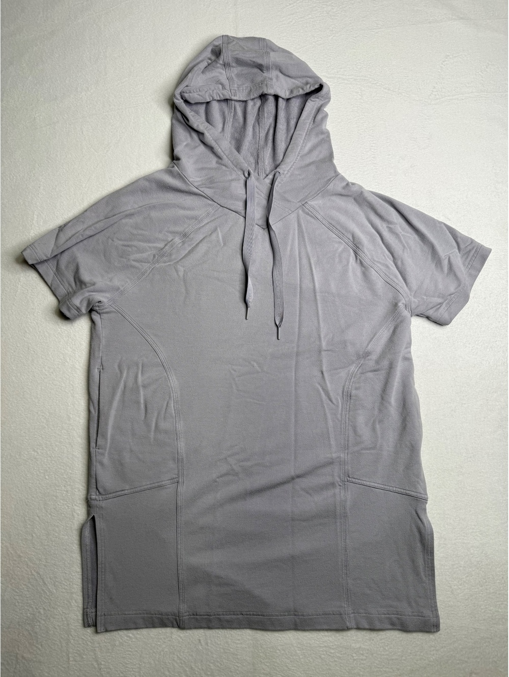 Athleta Women’s Small Gray Short Sleeve Hooded Tunic Tencel Blend